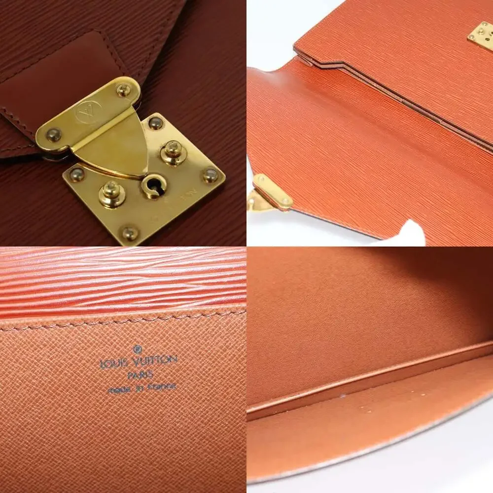 LOUIS VUITTON Epi Serviette Conseiller Briefcase Brown M54423